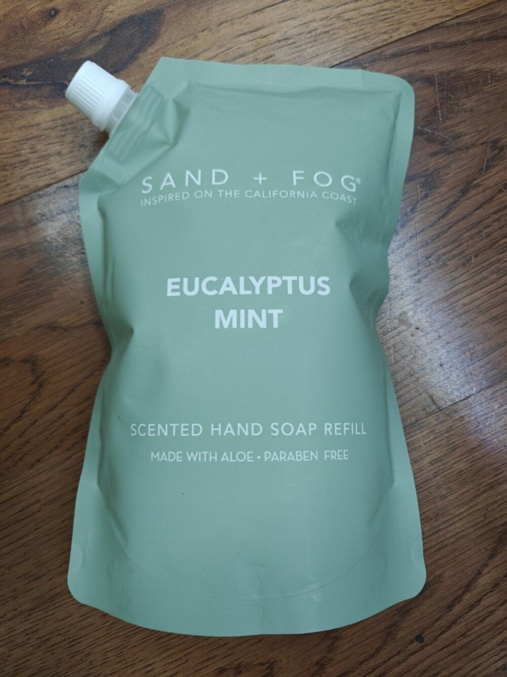 SAND + FOG Eucalyptus Mint Hand Soap Refill Liquid Paraben-Free Aloe Green